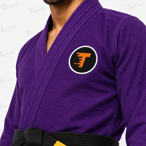 Kimono d'entraînement de Jiu-Jitsu Brésilien en coton 200 GSM, tissu durable à tissage perlé, coupe confortable, coutures renforcées, arts martiaux - Product Image 6