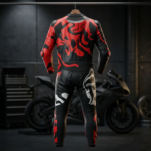 Traje de Cuero de Alta Calidad para Motociclismo de Verano, Tallas Grandes, con Protección CE, Traje de Motociclista Personalizado, Proveedor OEM ODM - Product Image 3