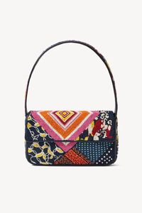 Sac à bandoulière brodé de perles géométriques multicolores pour femme, sac à main de soirée fait main tendance - Product Image 1