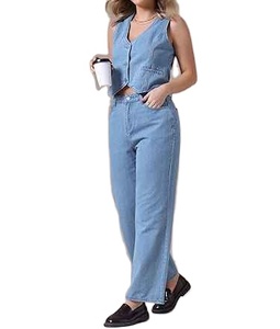 Top en jean pour femme, élégant, chic, moderne, respirant, durable, tissu doux, tendance, confortable, à la mode, unique - Product Image 5