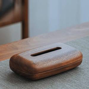 Boîte à mouchoirs en bois avec finition naturelle pour la table des restaurants et des hôtels, lot de deux boîtes à mouchoirs - Product Image 5
