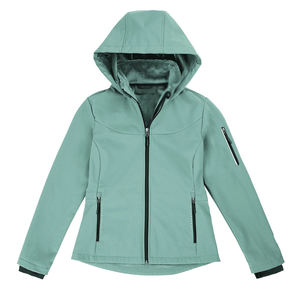 Veste softshell pour femme, doublée polaire, col montant, fermeture éclair, coupe-vent, légère, printemps, décontractée, randonnée - Product Image 4