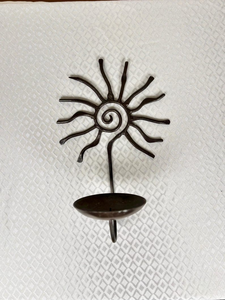 Candelabro de Hierro Forjado a Mano con Diseño de Rayos de Sol, Decoración Navideña para Pared, Decoración Metálica para el Hogar, Tamaño Personalizado - Product Image 6