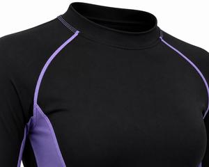 Women's Full <b>Sleeve</b> Color Blocked Custom Printed Rash Guard <b>Swim</b> <b>Top</b> Quick Dry Breathable Spandex <b>Long</b> <b>Sleeve</b> UV Protection - Product Image 4