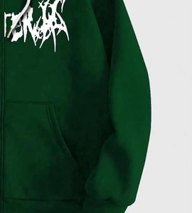 Sweat-shirt à capuche imprimé tendance de haute qualité, streetwear, surdimensionné, noir, pour hommes et femmes - Product Image 2