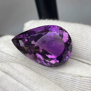 Ametyste naturelle taille poire 64,46 carats, grande taille, qualité AAA, avec lueur, belle couleur, coupe et polissage parfaits, à prix avantageux. - Product Image 5