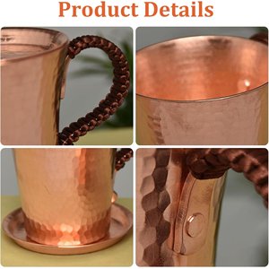 Luxury Copper Mule Mug <b>Set</b> Ideal for Cocktails <b>Whiskey</b> Beer and Refreshing Summer Drinks with Long Lasting Chill - Product Image 5