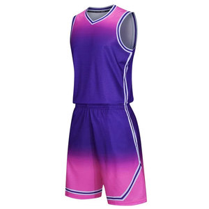 Uniforme de Baloncesto con Cuello Redondo y Corte Atlético, Jersey y Pantalones Cortos Personalizados para Equipos, Conjunto de Uniforme de Baloncesto con Diseño Geométrico Distintivo, Venta al Por Mayor - Product Image 4