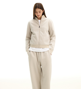 Luxury Solid Waffle Texture Streetwear Turn-<b>down</b> Collar Zip Jacket Waist Drawstring Lightweight Breathable Quick Dry Autumn - Product Image 6