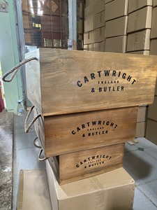Factory Brown Wooden <b>Crate</b> Box with Rope Handle for Vegetable Packing Eco-Friendly Durable Storage Cabinet Organizers gift - Product Image 1