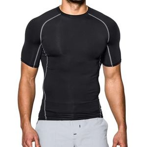 T-shirt de sport pour homme avec logo personnalisé, vêtements de sport respirants pour l'entraînement et la course à pied - Product Image 1