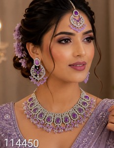 Premium Half <b>Bridal</b> Wedding Ethnic Kundan Necklace <b>Set</b> Earrings Maang Tikka Antique Gold Plated Brass Zircon Stones <b>Jewelry</b> - Product Image 2