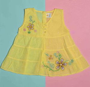 Chemise personnalisée pour bébé fille, 100% coton biologique, tissu tricoté, imprimé, broderie, col montant, chemisier d'été pour enfants - Product Image 4