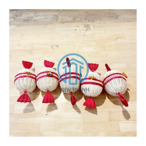 Delightful Handcrafted Rattan <b>Gift</b> <b>Box</b> Wicker Container Decorative Candy Holder For Garangao Festival <b>Ramadan</b> Eid - Product Image 1