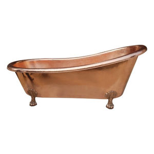 Muebles de Baño de la Mejor Calidad, Bañera Portátil Independiente de Metal Dorado, Forma Ovalada, Diseño Moderno, Bañeras Hechas a Mano - Product Image 2