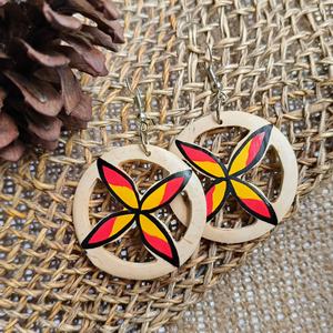 أقراط مجوهرات هاواي مخصصة للشاطئ مستديرة القرط على طراز الجزيرة الاستوائية بألوان مختلفة للنساء والفتيات - Product Image 4