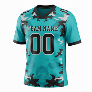 Maillots de football personnalisés pour adultes, manches courtes, maille respirante, séchage rapide, antibactériens, option grande taille, devant - Product Image 1