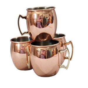 Juego de Tazas de Cobre Martillado Duradero con Acabado para Moscow Mule, Vajilla para Cócteles - Product Image 3