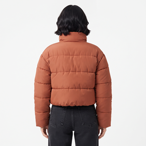Women's Fashion Quilted Winter <b>Jacket</b> <b>Short</b> Padded Coat Long Sleeve Front Zipper Warm Polyester Casual Outerwear - Product Image 6
