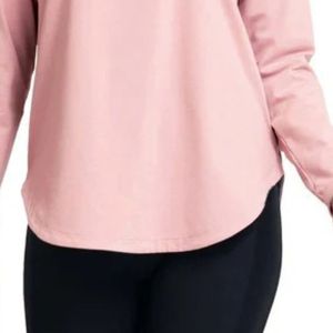 Camiseta de manga larga rosa para mujer, con cuello curvo, estilo casual, holgada, tipo jersey, lisa, básica, para uso diario, túnica a la moda A - Product Image 3