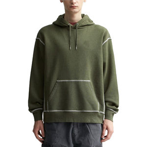 Sweat-shirts à capuche personnalisés sans cordon, épais et surdimensionnés, avec impression en relief, en polaire, pour hommes - Product Image 3