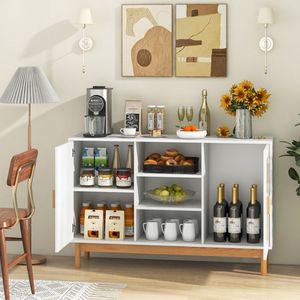 Credenza Moderna in Bambù Intrecciato Stile Francese da 48 Pollici per Sala da Pranzo - Product Image 3