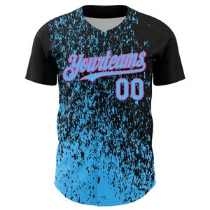OEM/ODM Custom Heat-Transfer Printed 100% Polyester Baseball Jersey Breathable Fabric Unisex Design Crew Neck Short Sleeves - Product Image 6