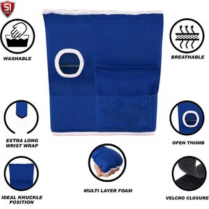 Gants de boxe ajustables de haute qualité avec rembourrage intérieur EPE, bandages de main MMA, équipement personnalisable avec logo, rembourrage EPE, fermeture auto-agrippante - Product Image 6