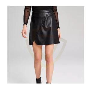 กระโปรงหนัง PU สำหรับผู้หญิงกระโปรงหนังเอวสูงใส่ได้ทุกวัน - Product Image 1