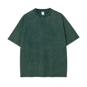 T-shirt Homme Luxe 100% Coton Respirant Écologique Haute Qualité Personnalisable Coupe Oversize Délavé à l'Acide Grande Taille Vintage - Product Image 5
