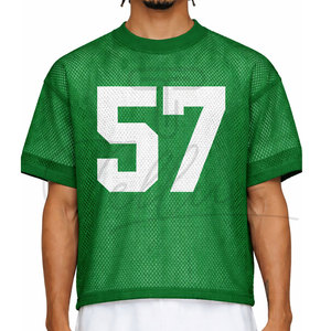 Camiseta de malla oversize unisex al por mayor, camiseta de algodón personalizada con logo para equipos, camiseta para hombre de corte holgado - Product Image 3