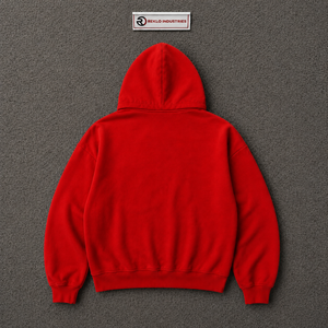 Sudadera con Capucha Oversize Roja Premium Streetwear con Gráficos, Sudadera Unisex de Forro Polar Pesado con Capucha, Estilo Vintage con Tipografía - ¡Oferta! - Product Image 6