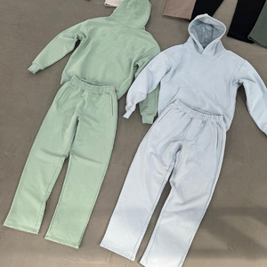 Conjunto de sudadera con capucha personalizada de alta calidad, chándales deportivos de gran tamaño para gimnasio, venta al por mayor, traje de gimnasio de algodón de invierno de talla grande - Product Image 1