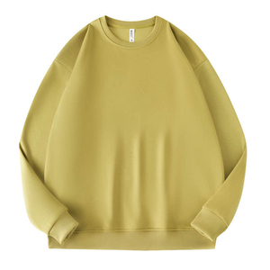 100% Cotton Plain Round Neck Sewed logo Sweatshirt High Quality Custom Embossed 3D Puff Printing <b>Crewneck</b> Sweatshirt Men - Product Image 1