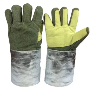 Premium Aluminum Para Aramid Heavy Duty Welder Gloves Personal Protective Equipment Safety Gloves <b>Fire</b> Heat Cut Resistant Gloves - Product Image 1