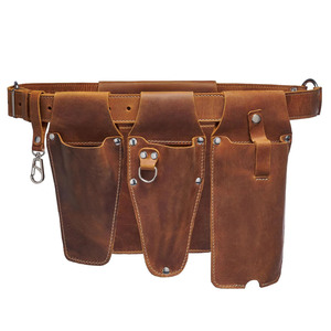 Cinturón de herramientas de floristería de cuero premium hecho a mano, organizador de jardinería ajustable, multibolsillos, resistente, con logotipo personalizado, precio asequible - Product Image 5