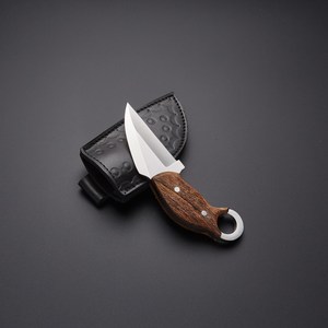 Outil utilitaire à lame fixe fait main sur mesure, acier D2, camping, plein air, bushcraft, EDC, manche en bois de noyer, OEM ODM - Product Image 1