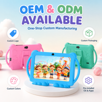 Tablet Educativa Infantil OEM de 7 Pulgadas, Android 12, 4GB 32GB, Funda Antigolpes, Protección Ocular, Control Parental, Tablet OEM para Niños