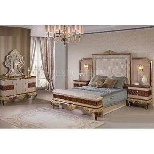 Italian Finish <b>Bedroom</b> <b>Furniture</b> in 5 Pcs Modern Hand Carved Wooden <b>Bedroom</b> Set Classical European Style <b>Bedroom</b> <b>Furniture</b> USA - Product Image 1