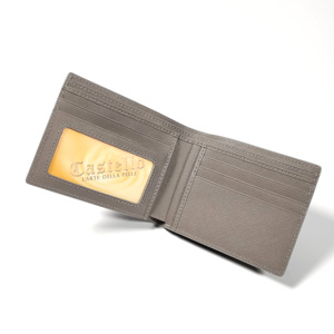 [Bargain] Top Quality Handmade Castello Saffiano Leather Men Bi-fold Billfold ID <b>Card</b> <b>Wallet</b> Passcase Navy Green Grey Black - Product Image 4
