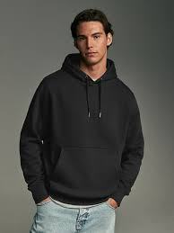 Sudadera con Capucha Premium Blanca para Hombre – Sudadera de Forro Polar Grueso con Capucha Interior Negra en Contraste - Product Image 3