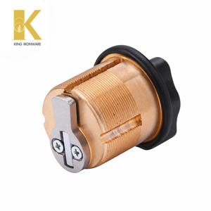 Cylindre à clé rotative sans clé, laiton noir mat 28 mm, pour portes d'entrée commerciales et résidentielles - Product Image 3