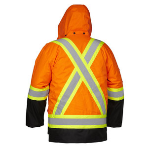 Sweat-shirt réfléchissant haute visibilité pour homme, veste de travail en polyester avec fermeture éclair et poches - Product Image 4