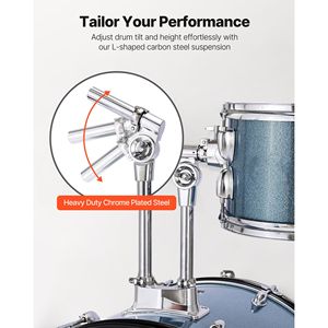 Set Batteria Jazz Junior 5 Pezzi con Tamburi da 22 Pollici, Sgabello Regolabile, Piatti e Bacchette - Ideale per Principianti - Product Image 4