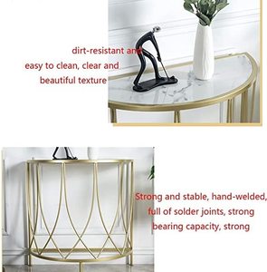 Table décorative dorée pour couloir, côté canapé ou salon, élégant accent de décoration intérieure - Product Image 3