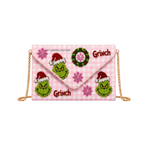Pochette de Noël perlée faite à la main, broderie vintage Casse-Noisette et sapin, sac à main pour soirée d'hiver, pochette perlée tendance, vente en gros - Product Image 2