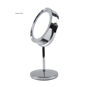 Daystar Trade Wall Mounted Round Adjustable <b>Lighted</b> Gold-Plated Makeup <b>Mirror</b> with Stand for <b>Vanity</b> Beauty and Daily Grooming - Product Image 1