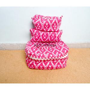 Ensemble de sacs en coton 100% pur faits à la main, fermeture à 3 fermetures éclair, poignée souple, durable, écologique, multi-usages, voyage, cadeau de mariage - Product Image 2