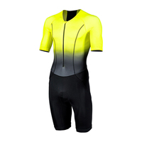 Combinaison de cyclisme et de triathlon professionnelle personnalisable, respirante, à manches courtes, avec nom d'équipe personnalisé