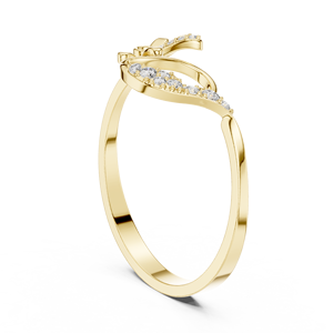 Anillos de oro macizo de 14k para mujer con diseño minimalista de diamantes de corte redondo en forma de cruz, ideales para regalo, compromiso, aniversario, boda. - Product Image 4